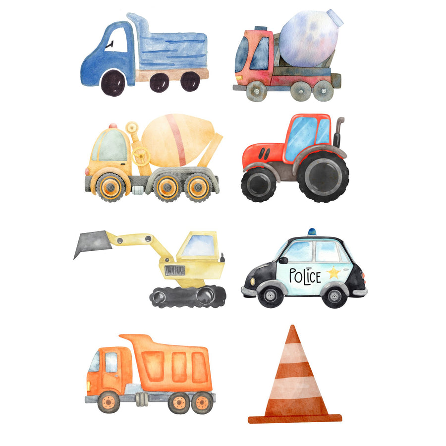 Edible Image Sheet A4 - Construction Vehicles