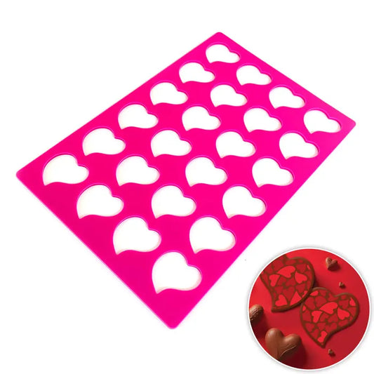 Cake Craft - Heart Silicone Transfer Mat - 3.6cm 24 hearts