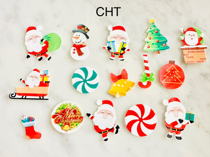 Edible Wafer Cake Cupcake Topper |  Christmas Assorted (12 pack)