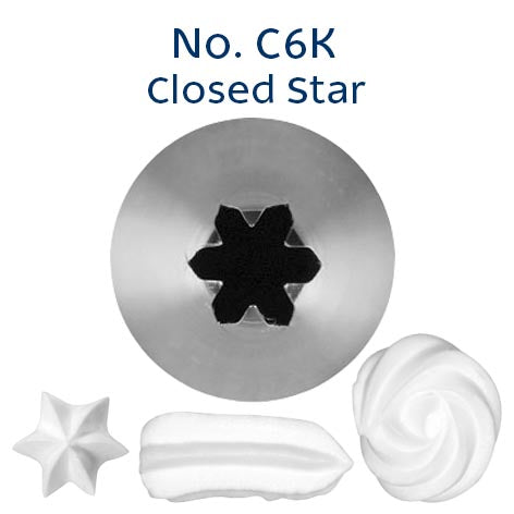 Loyal Medium Piping Tip Closed Star C6K