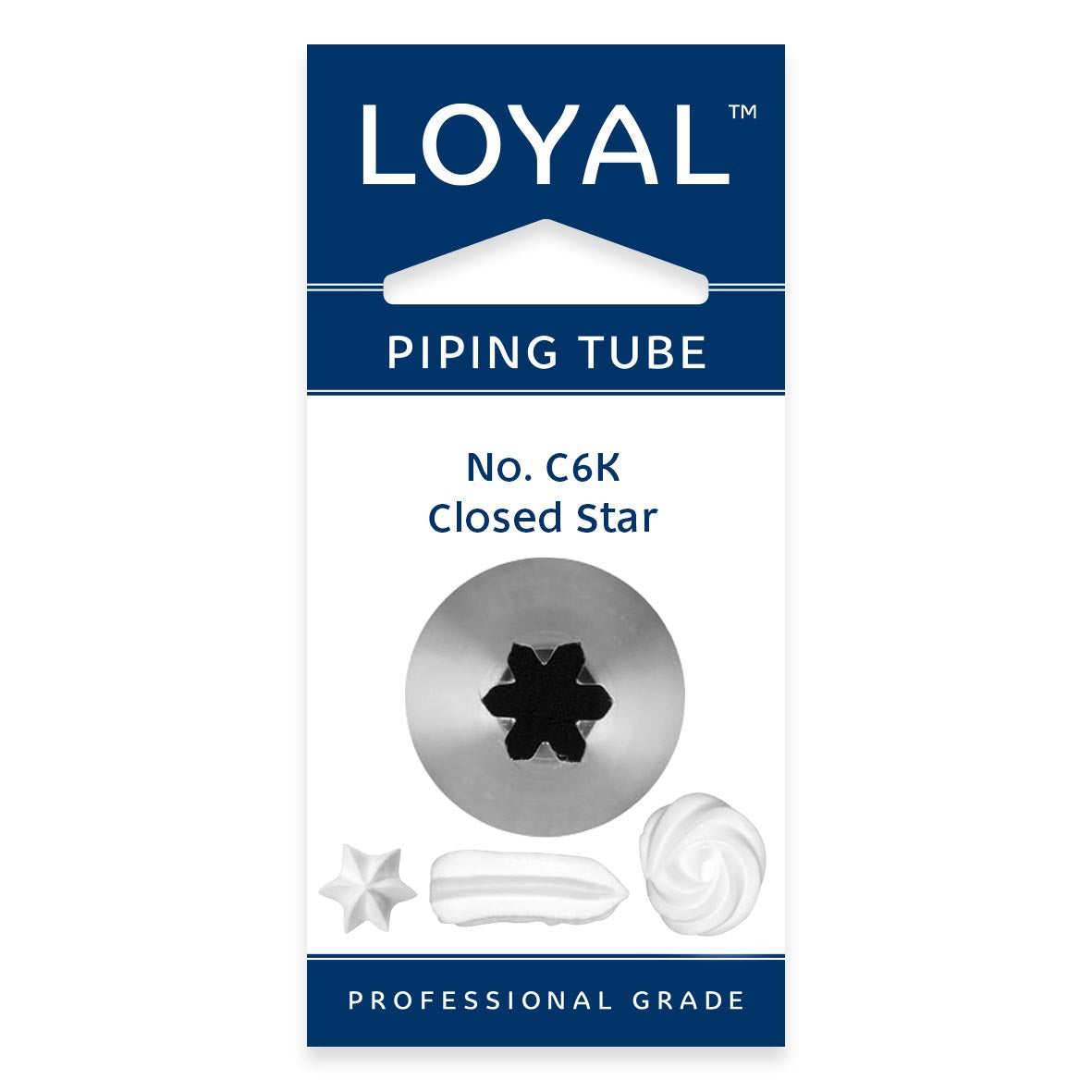 Loyal Medium Piping Tip Closed Star C6K