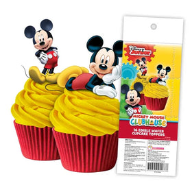 Disney Mickey Mouse Edible Wafer Cupcake Toppers 16pcs