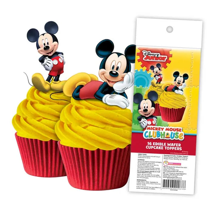Disney Mickey Mouse Edible Wafer Cupcake Toppers 16pcs