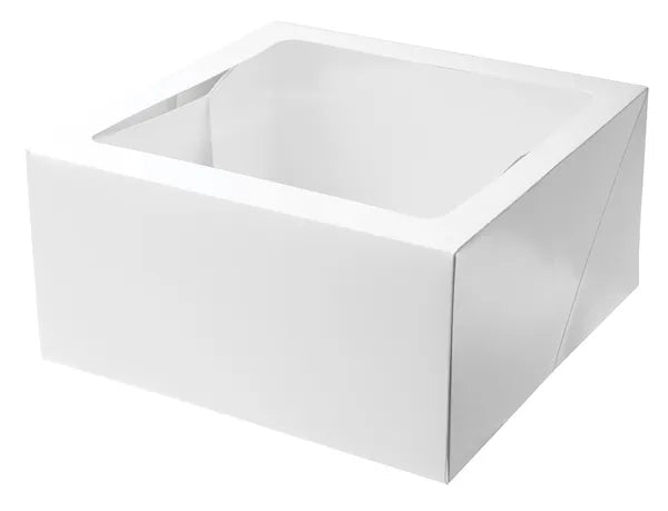Mondo Square White Cake Box 12 inch (6 inch tall)