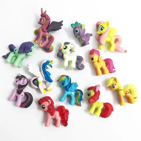 My Little Pony - Plastic Figurines Cake Cupcake Toppers (12 pieces)