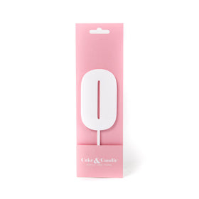 Mega Number 0 Cake Topper - WHITE