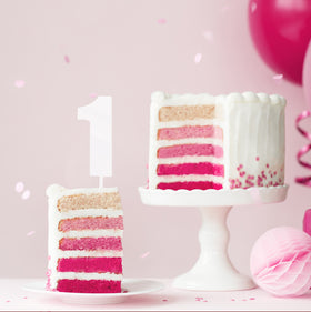 Mega Number 1 Cake Topper - WHITE