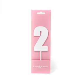 Mega Number 2 Cake Topper - WHITE