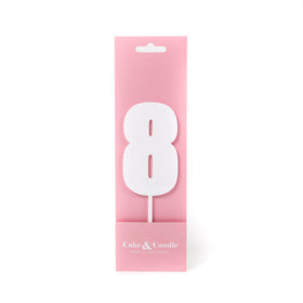 Mega Number 8 Cake Topper - WHITE