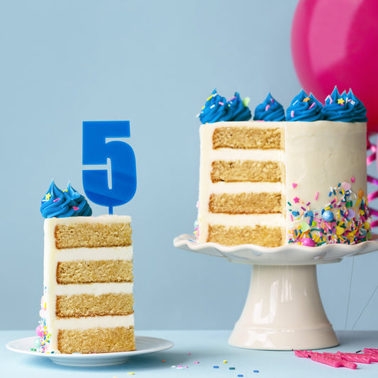 Mega Number 5 Cake Topper - BLUE