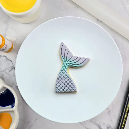 Mermaid Tail Cookie Fondant Cutter & Embosser Set