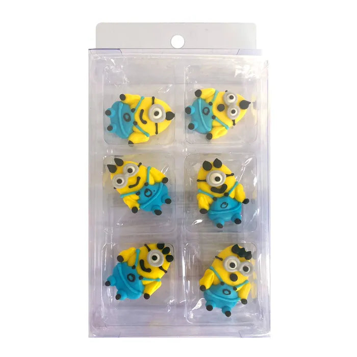 Edible Cupcake Toppers Decorations Minions 6pcs