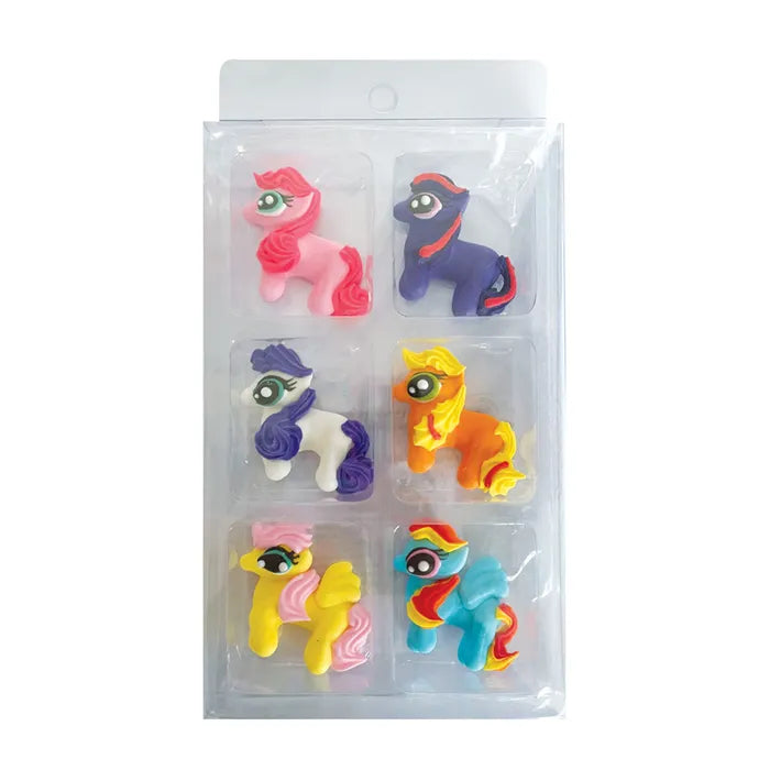 Edible Cupcake Toppers Decorations Little Pony / Ponies 6pcs