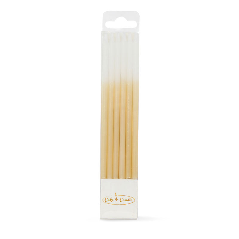 OMBRE Cake Candles GOLD (Pack of 12)