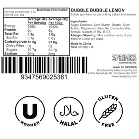 Sprinks Pastel Yellow Bubble Bubbles Sprinkles 65g