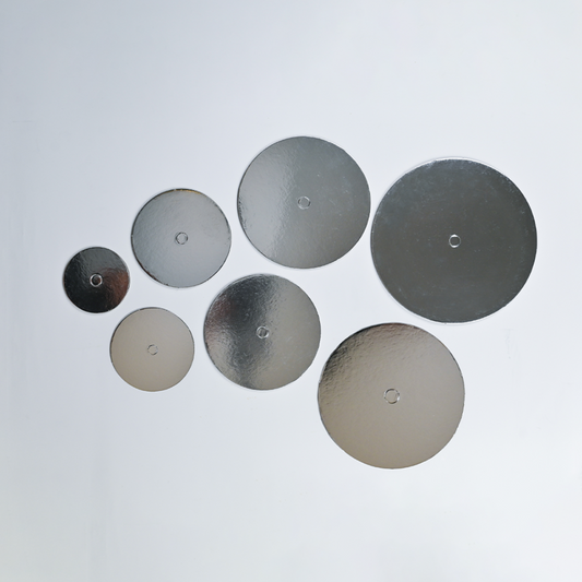 Cardboard Cake Board Perforated Round Silver 9" (10pc)