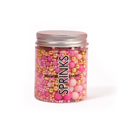 PINK VELVET Mixed Pearls Sprinkles (70g) - by Sprinks