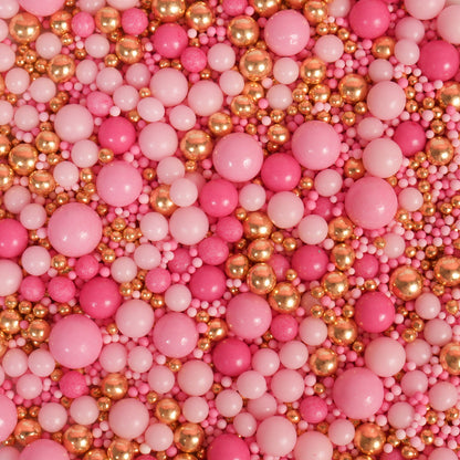 PINK VELVET Mixed Pearls Sprinkles (500g) - by Sprinks