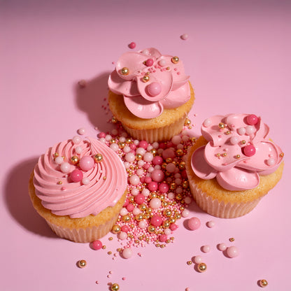 PINK VELVET Mixed Pearls Sprinkles (500g) - by Sprinks