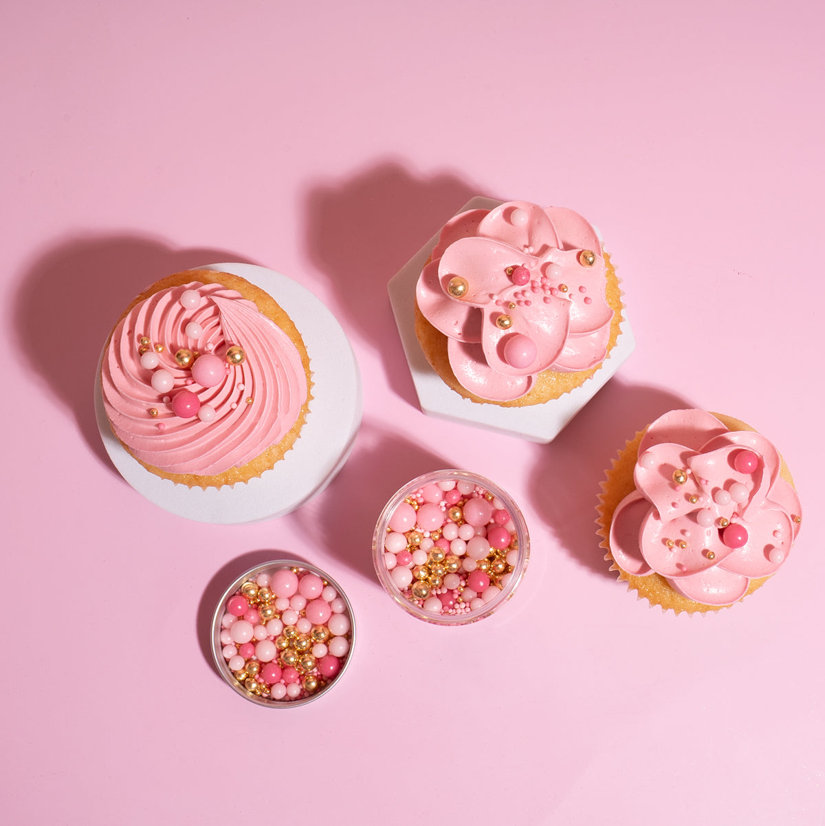 PINK VELVET Mixed Pearls Sprinkles (500g) - by Sprinks