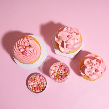 PINK VELVET Mixed Pearls Sprinkles (500g) - by Sprinks