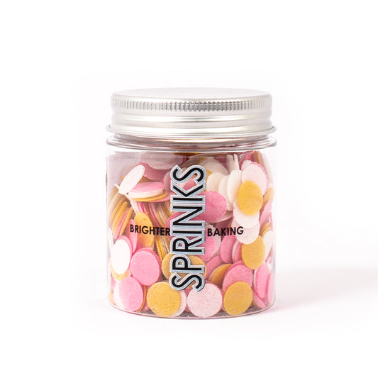 PINK, WHITE & GOLD Wafer Decorations (9g)  - by Sprinks