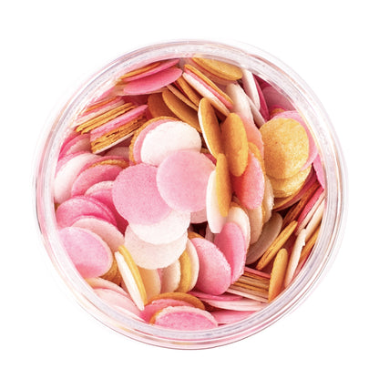 PINK, WHITE & GOLD Wafer Decorations (9g)  - by Sprinks