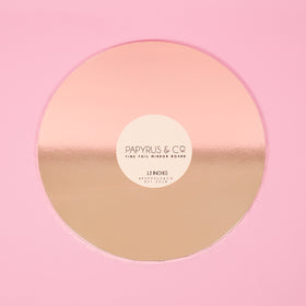 Round Gold  Mirror Masonite Cake Board 12 Inch