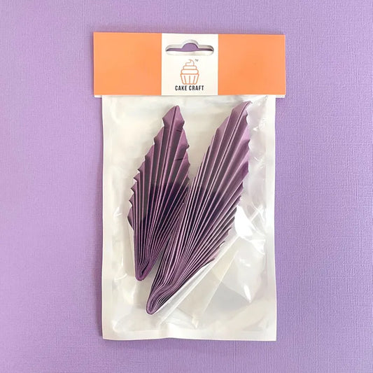 Purple Deco Fan Cake Topper (2 piece)