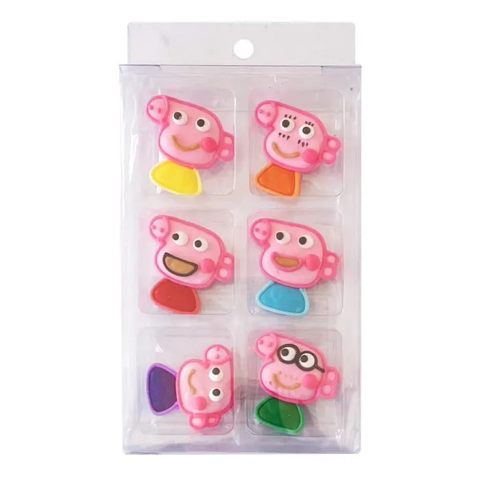 Edible Cupcake Toppers Decorations Peppa Pig 6pcs