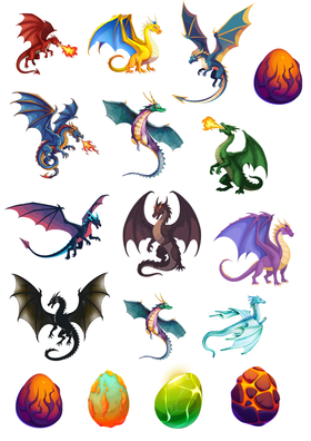 Edible Image Sheet A4 Wafer Card Cupcake Toppers - Dragons