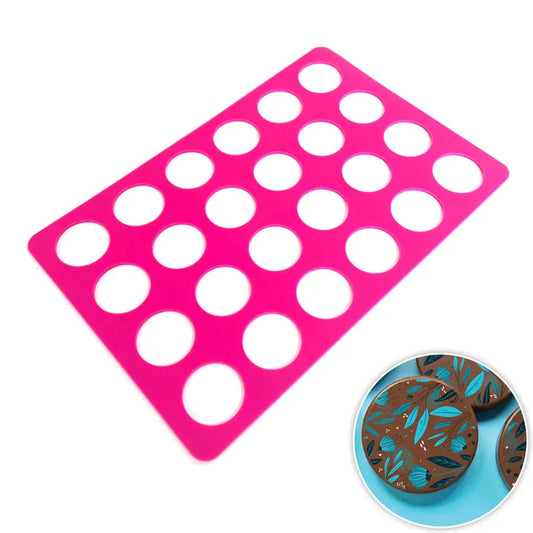 Cake Craft - Round Silicone Transfer Mat - 3.6cm 24 circles