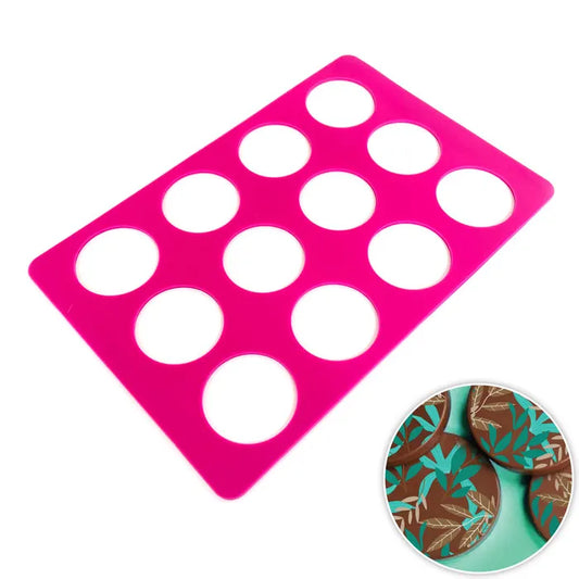 Cake Craft - Round Silicone Transfer Mat - 5cm 15 circles
