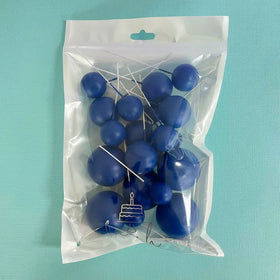 Royal Blue Deco Foam Ball Round Cake Topper (20 piece)