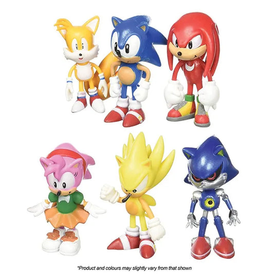 Sonic the Hedgehog - Sega Plastic Figurines Cake Cupcake Toppers (6 pieces)