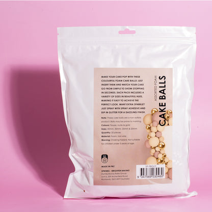 SPRINKS 32 Cake Ball Toppers - CHAMPAGNE GOLD