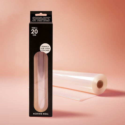 Sprinks Clear Cake Collar Acetate Roll 20cm High (10m roll)