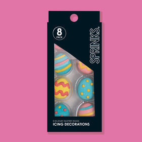 Sprinks Easter Eggs Icing Decorations 8 pcs Edible Toppers