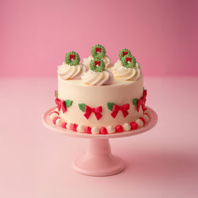SPRINKS Icing Decorations - CHRISTMAS WREATHS (8 pieces) Edible Toppers