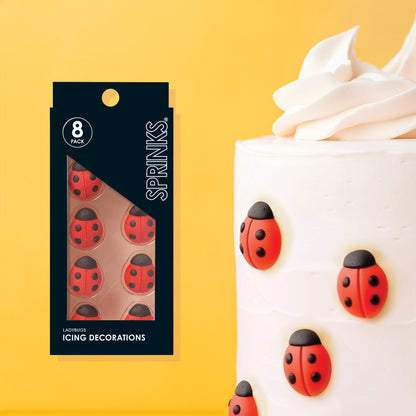 Sprinks Ladybugs Ladybird Icing Decorations | Edible Toppers | 10 pieces