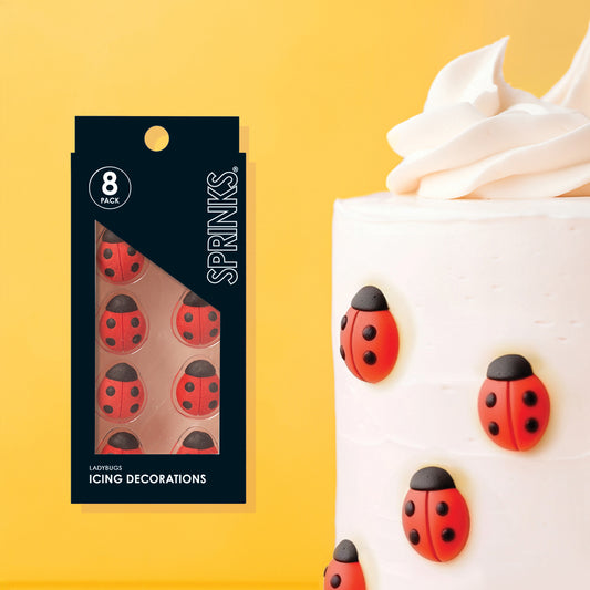 Sprinks Ladybugs Ladybird Icing Decorations | Edible Toppers | 10 pieces