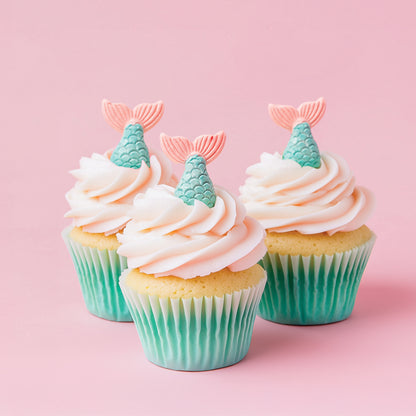 Sprinks Mermaid Tails Icing Decorations | Edible Toppers | 8 pieces