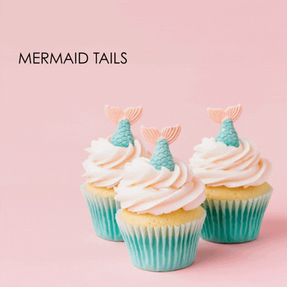 Sprinks Mermaid Tails Icing Decorations | Edible Toppers | 8 pieces