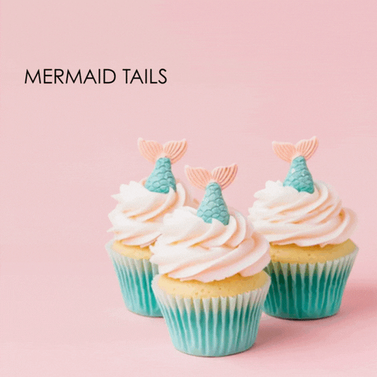 Sprinks Mermaid Tails Icing Decorations | Edible Toppers | 8 pieces