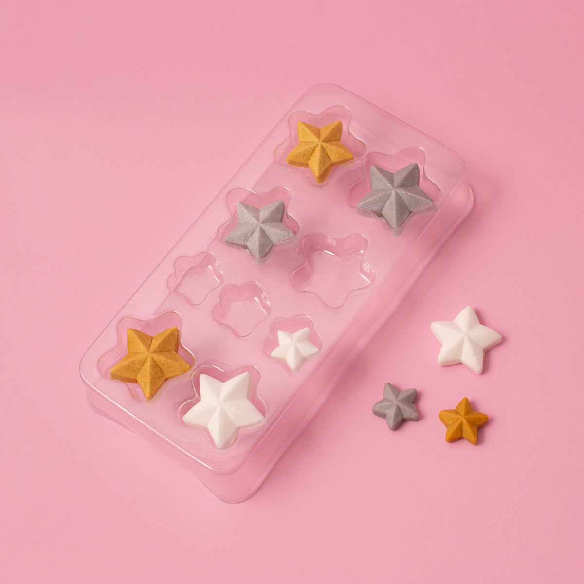 SPRINKS Icing Decorations - SHIMMER STARS (9 pieces) Edible Toppers