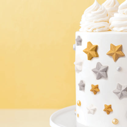 SPRINKS Icing Decorations - SHIMMER STARS (9 pieces) Edible Toppers