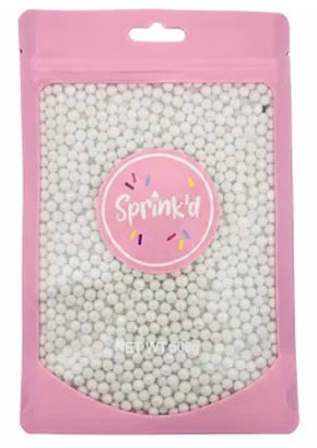 Sprink'd | Pearl White Nonpareils 2mm Sprinkles | 500g