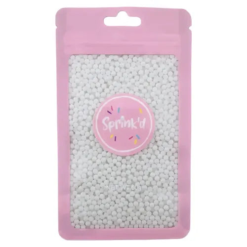 Sprink'd | Nonpareils Pearl White 2mm Sprinkles | 60g