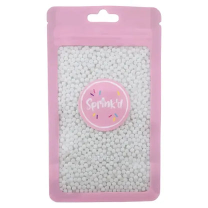 Sprink'd | Nonpareils Pearl White 2mm Sprinkles | 60g