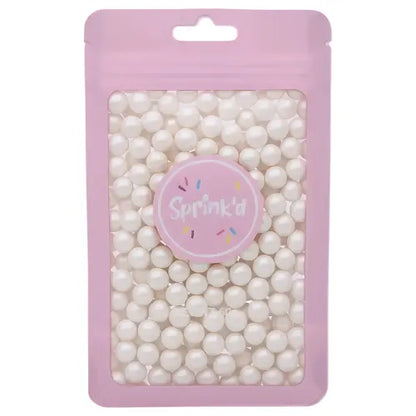 SPRINK'D | 8MM SUGAR BALLS PEARL | WHITE | 60G